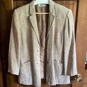 Alfani Linen Blazer - Neutral Blazer